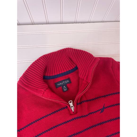 Nautica Red Stripe Mock neck Quarter Zip Pullover - Wrangler Jeans Bundle 10-12 - Picture 3 of 7